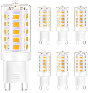 Creyer G9 Led Light Bulbs,5W 450LM, Equivalent to 40W Halogen, Warm White 2900K, Energy Saving Led Bulbs, G9 Socket Led Lamp, AC 220-240V, Non-Dimmable (Pack of 6)