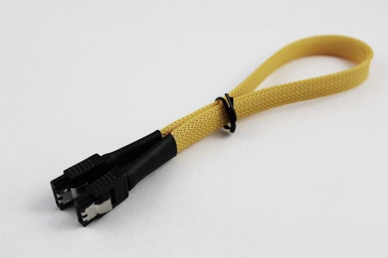 Cable SATA 3.0 30 cm con conectores 180° Amarillo