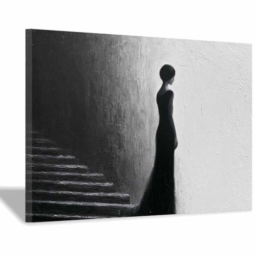 Toile silhouette femme XENIOU pour habiller un mur vide de salle de bain