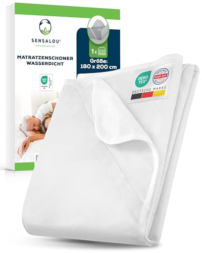 Sensalou Matratzenschoner wasserdicht 180x200 cm Inkontinenz Matratzenschutz für Doppelbett & Boxspringbett - Höhe bis 30 cm Allergiker Nässeschutz Bett Laken waschbar