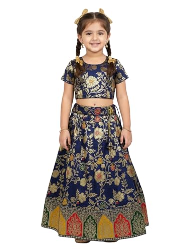 Lehenga choli fille multicolore pour habiller les mariages et fêtes de famille