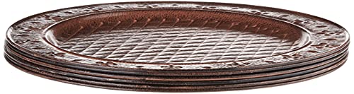 Old Dutch 13" Versailles, Set Of 6 Charger Plates, Dark Brown #TOP1