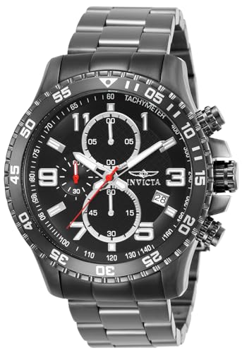 Invicta Men's 14879 Specialty Chronograph Silver Grey Dial Gunmetal Ion-Plated Stainless Steel Watch