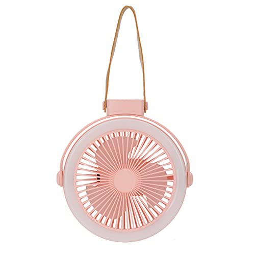 Ventilateur suspendu portable contre la chaleur sous la tente ou au bureau avec lampe