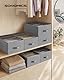 SONGMICS Kleiderschrank-Organizer 6er Set, Aufbewahrungsbox 6 Fächer, Schubladen-Ordnungssystem, Ordnungsboxen faltbar, 42 x 30 x 17 cm, für Hosen, Kleidung, taubengrau RUS009G03