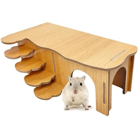 Hamiledyi Wooden Hamster Hideout Cover