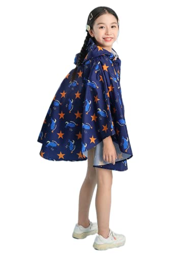 Image of Freesmily Kids Cute Raincoat Waterproof Rain Poncho Jacket Coat for Girls Boys