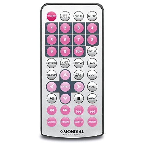 DVD Portátil Fadas Encantadas,Bivolt, Rosa, Mondial - D-12