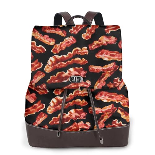 Sac à dos en cuir bacon pour femme original et décalé