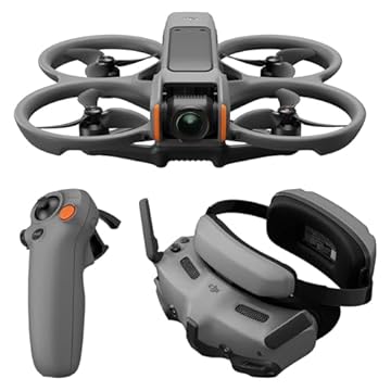 DJI Combo Avata 2 Fly More (1 bateria), drones FPV com câmera para adultos 4K, experiência imersiva, protetor de hélice integrado, flip/roll fácil, compatível com identificação remota FAA, drone de