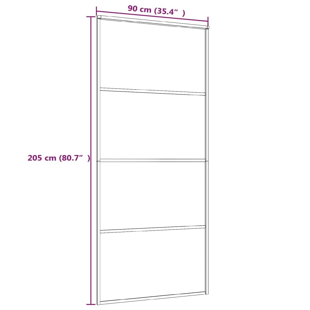 Drzwi przesuwne ESG, szkło i aluminium, 90 x 205 cm, białe, materiały budowlane, drzwi, drzwi domowe
