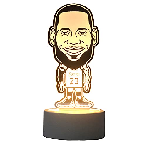 Joueur de basket-ball forme mignonne couleur chaude 3D veilleuse chambre fans Cover