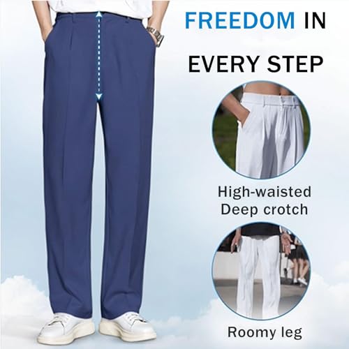 Denimblack Pants for Men Women, Super Stretch Ice Silk Comfort Everyday Pants, Slim Fit Lightweight Straight3