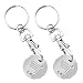 Produktbild 2 Stück Trolley Münze Schlüsselanhänger UK Set | Einkaufswagenchip Schlüsselanhänger | Trolley-Token für Supermarkt Warenkorb Trolley Schlüssel | Neue Pfund UK Münze Trolley Token | Trolly Shopping