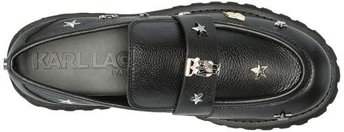 Image of Karl Lagerfeld Women's Gaston Lug Sole Loafer with Pin Embellishments
