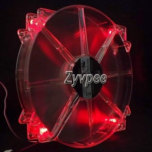 Zyvpee® MegaFlow 200 - Sleeve Bearing 200mm LED Silent Fan for Computer Cases A20030-07CB-3MN-F1 DF2002012SELN 12V 0.3A Cooling Fan (with Blue LED)