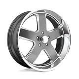 US Mags U118 HUSTLER Matte Gun Metal Finish Wheel with Aluminum (20 x 8. inches /5 x 120 mm, 1 mm Offset)