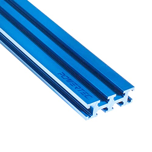 POWERTEC 71182 Multi T-Tracks | 36” Long - 2-1/4” High | Universal T Track Extrusion For Woodworking