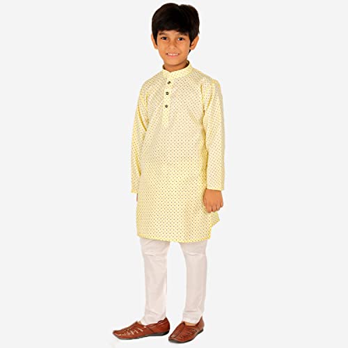 Image of Pro-Ethic Style Developer Boys Cotton Geometric Kurta Set Pajama Ethnic Wear | 1 To 16 Years | S-197