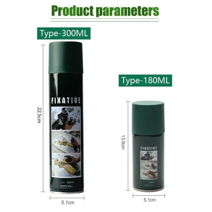 Image of Professional Art Fixative Spray, Clear Matte Varnish for Oil Acrylic Pastel & Charcoal, Non-Yellowing Fast Dry Protective Artwork Sealer, 180ml (180ML)
