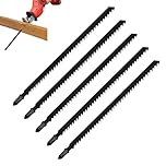 5PCS Long Jigsaw Blades, 180mm T-Shank Jig Saw Blades for Wood Cutting, Jigsaw Blades Wood Cuts in Hardwood Softwood Plywood Chipboard - T744D Jigsaw Cutter Set Compatible with Bosch, Makita, Dewalt