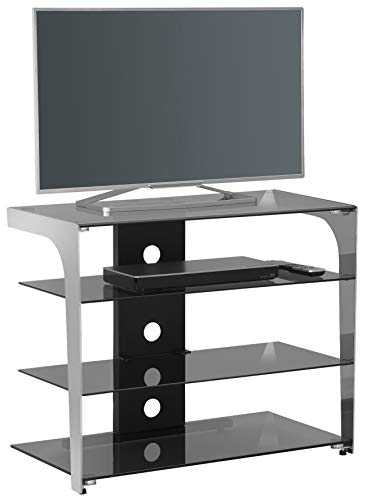 MAJA Möbel Media Modelle Glas TV-Rack, Metall Chrom-Rauchglas, One Size MAJA Möbel Media Modelle Glas TV-Rack, Metall Chrom-Rauchglas, One Size