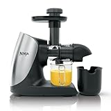 Ninja Cold Press Juicer Pro, Compact 150-Watt Slow Masticating Juicer, Total Pulp Control with Anti-Drip Lever, Dishwasher Safe Parts, High Juice Yield for Fruits & Vegetables, Cloud Silver (Renewed)