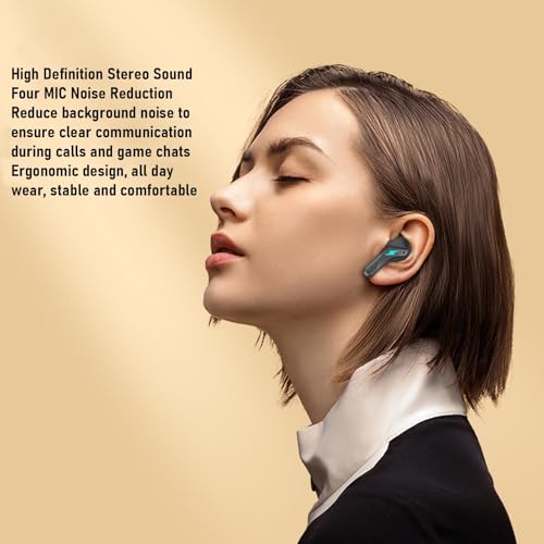 Luocute Auriculares Inalámbricos para Juegos, 2,4 GHz 5.3 20 Ms de Baja Latencia con Micrófono ENC, para VR para 2 para Steam para ROG ALL para Claw para Legion Go PC Tablet Laptop (BLACK) - imagen 6