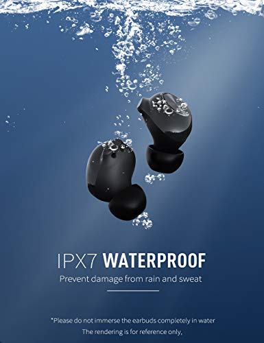 Auricolari senza fili, auricolari Bluetooth con microfono, cuffie stereo senza fili in-ear, IPX7 impermeabile, 30 ore di tempo di riproduzione con custodia di ricarica