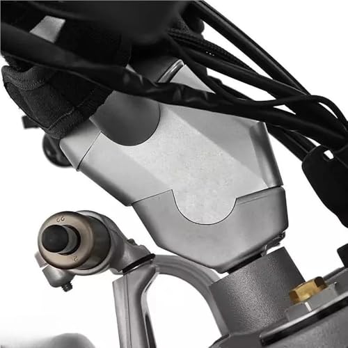 Abrazaderas de manillar motocicleta Desert X 2022 elevadores aluminio CNC plata 6