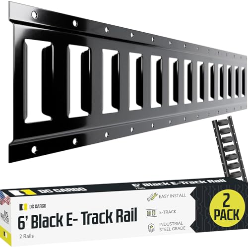 DC Cargo E Track Rail Kit 6 Ft 2-Pack – Galvanized Steel