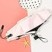 Produktbild Regenschirm,Pink Easy Foldable Lightweight Anti-Uv Wasserdicht Tragbarer Reisewind Trotzt Robustem Widerstandsfähigem Ergonomischem Griff Holzschirm Sonnenschirm Reine Farbe Mini-Tasche Sonnenschirm