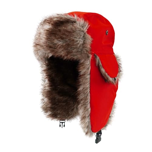 Image of ONWAY Trapper Hat Winter Hats for Women Men with Faux Fur Ear Flaps