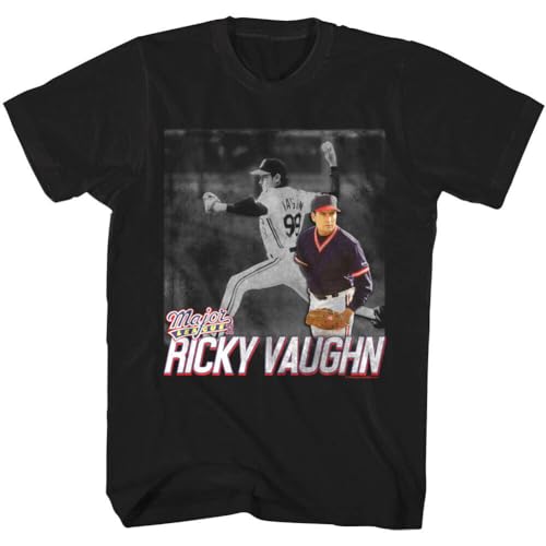 HYEWOI Majoreague Ricky Vaughn Baseballen's Thirtheen Wild Thing Pitcher Tee. BlackBlackXL