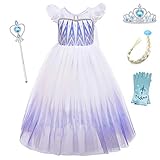 Sorprende a tu pequeña de 2 a 10 años con este disfraz de Frozen para niñas.