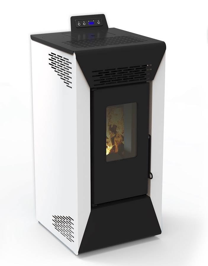 Stufa a pellet wifi Courmayeur 8,74 kw Bianco