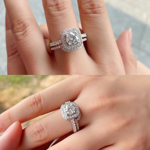 WES Moissanite Engagement Rings Diamond Engagement Rings for Women D Color VVS1 Moissanite2