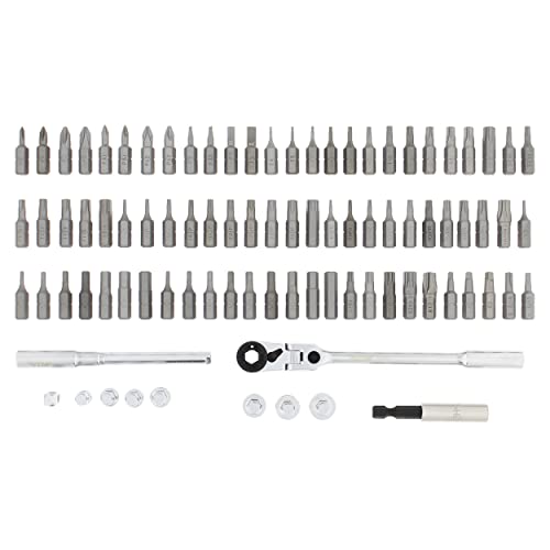 Vim Tools FRBS89 Flex Head Ratcheting Wrench Set - 89Pc 1/4In Drive 3-Way Ratcheting Screwdriver Set With Bits And Sockets thumb #3