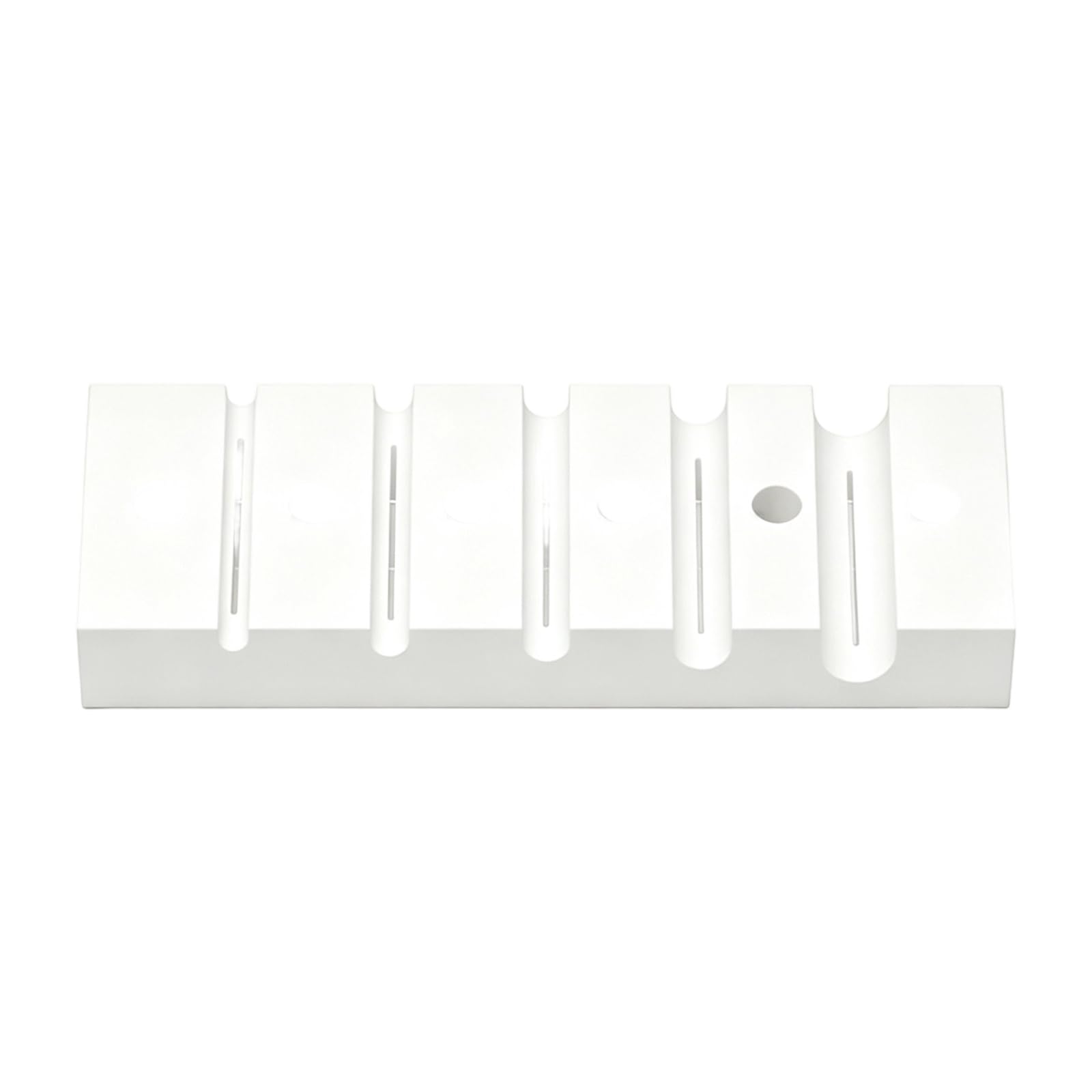 Carotoe White Cable Service Holder Aid Polymer Multi-Slot Wire Stripping Block 3.74In For Secure Manual Positioning And Home Tasks Wire Holder Jig Cable Guide Prep Aid Hand Setup Slot Guide Fixing Stand Appliance