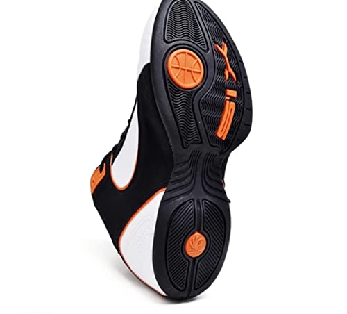 Tênis Basquete Six Street Cano Médio Branco e Laranja (40)