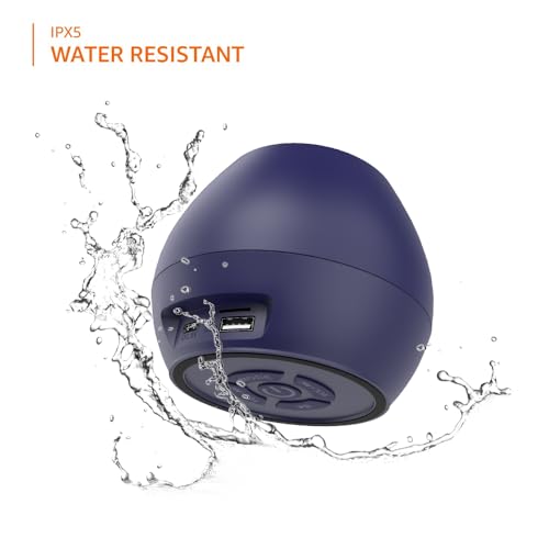 Image of Amazon Basics 5W Mini-Bluetooth Speaker with Upto 30Hrs Playtime, TWS Function, Powerful Bass, Immersive Sound, 40mm Driver BT 5.0, MicroSD Card Slot, USB Support, and IPX5 Water Resistance (Blue)