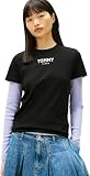 Tommy Jeans Camiseta de Manga Corta Mujer Essential con Cuello Redondo, 2XL