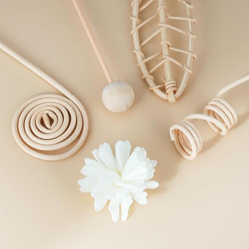 Image of Diffuser Stick, Reed Diffuser, 12Pcs 10Inch Reed Diffuser Sticks - Fragrance Replacement Rattan Sticks for Essential Oils & Perfumes - Decorative Aromatherapy Sticks for Home Office Car