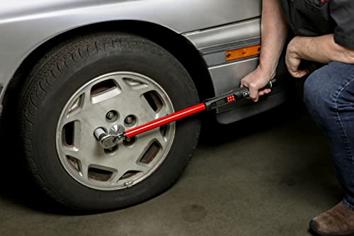 Image of ARES 43001-1 /2-Inch Drive Digital Torque Wrench - 25.1-250.8 ft-lb (30-340 Nm) Electronic Reversible Ratchet, Audio /Visual Multi-Alert, ±2% Accuracy - For Auto, Motorcycle, Mechanics
