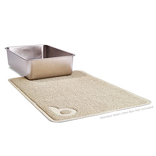 Whisker Cat Litter Mat by Litter-Robot, Beige, Litter Catching Mesh Material, Stop Tracking from Kittys Paws, Durable and Easy to Clean, Place in Front of Litter Box, 24Ã•Ã• x 36Ã•Ã•