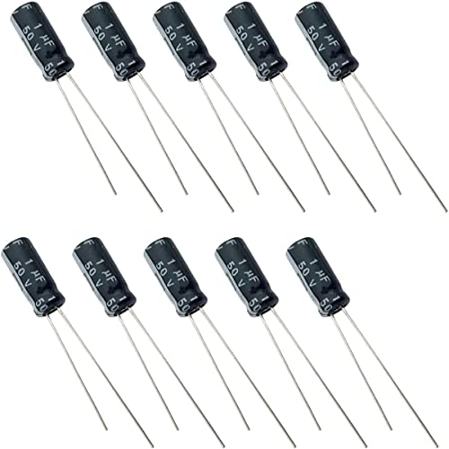 Capacitor Eletrolítico 1uF 50V - Kit 10 Peças