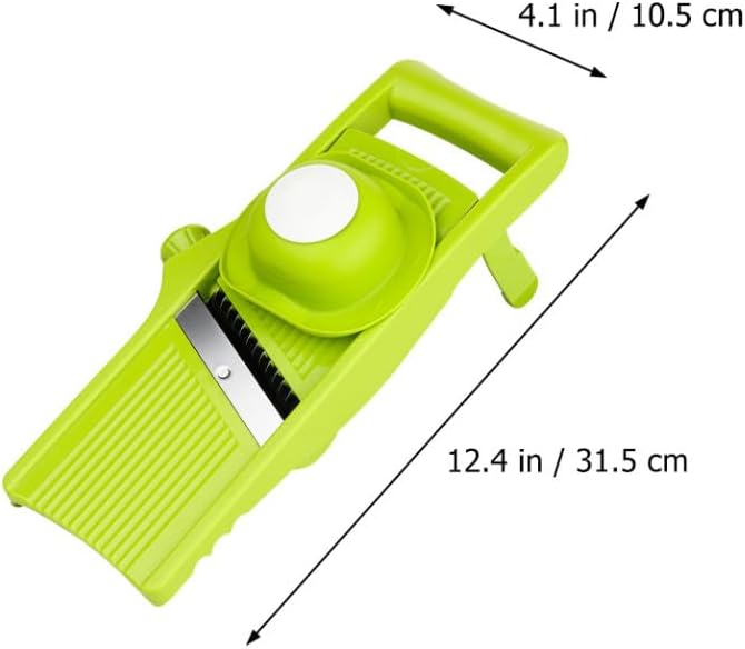 Mipcase Multipurpose Potato Grater and Vegetable Slicer Manual Kitchen Gadget Green for Shredding, Slicing, and Chopping Fresh Produce