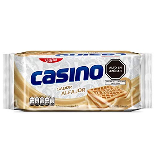 VICTORIA Casino Galletas con Crema Sabor Alfajor 6 Paquetes 9.10 oz.  Galleta Alfajor Sabor 6 Unidades