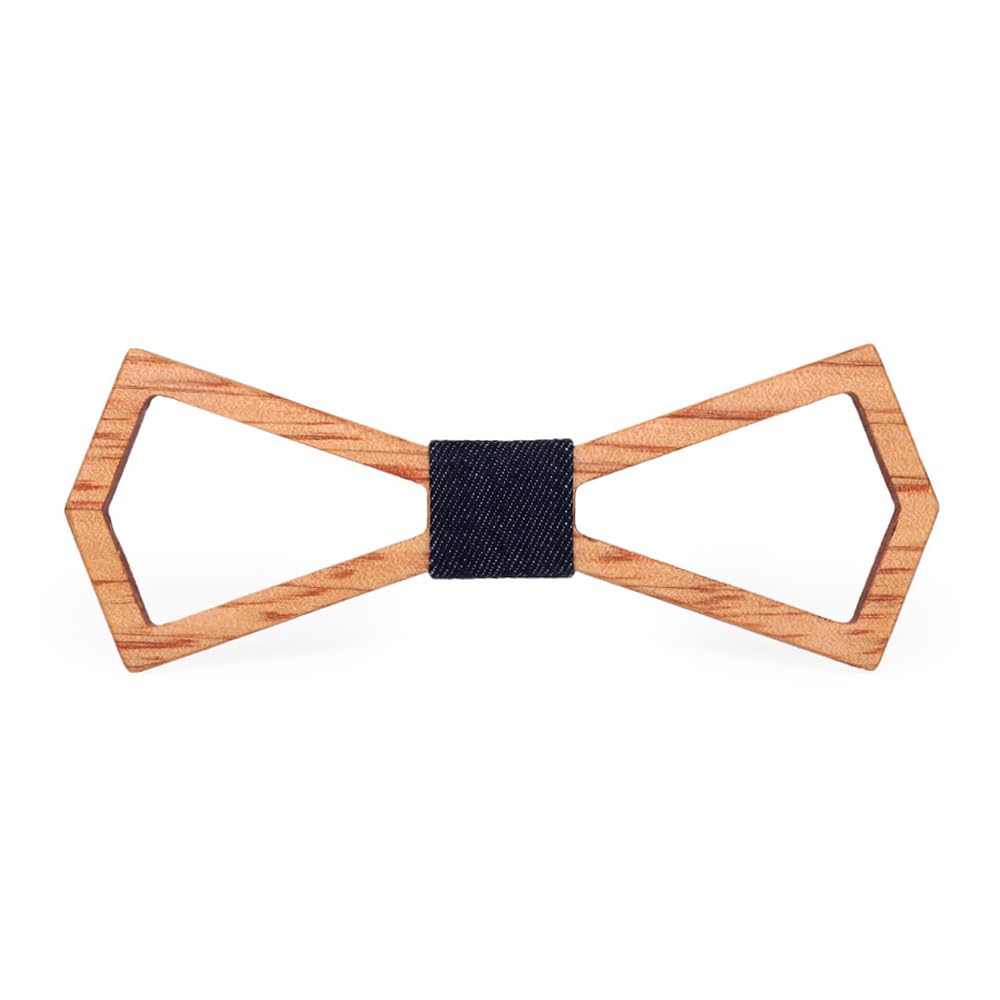 Mens Bow Ties Natural Wood Bow Tie Handcrafted Wooden Bowtie Adjustable Bowties for Tuxedo Wedding Party (10)