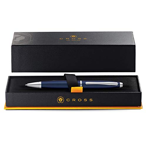Cross Calais Refillable Ballpoint Pen, Medium Ballpen, Includes Premium Gift Box - Matte Metallic Blue #TOP2